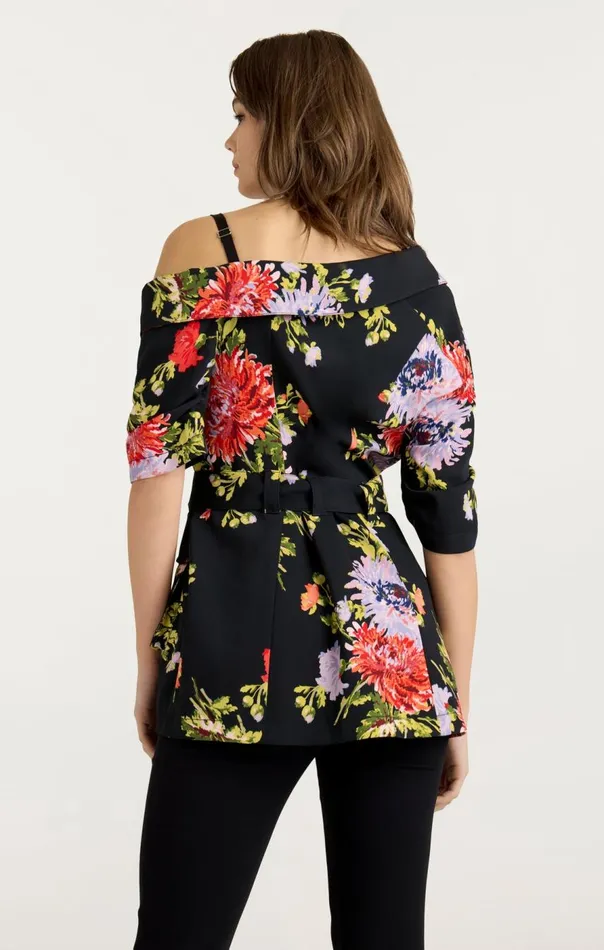 Cinq Sept Dark Chrysanthemum Katie Jacket Blackmulti Women Jackets