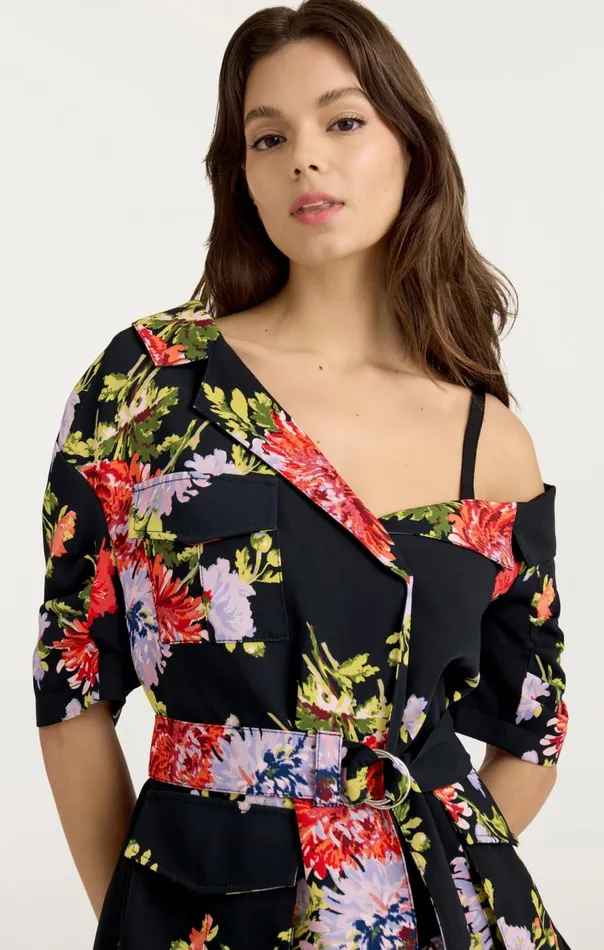 Cinq Sept Dark Chrysanthemum Katie Jacket Blackmulti Women Jackets