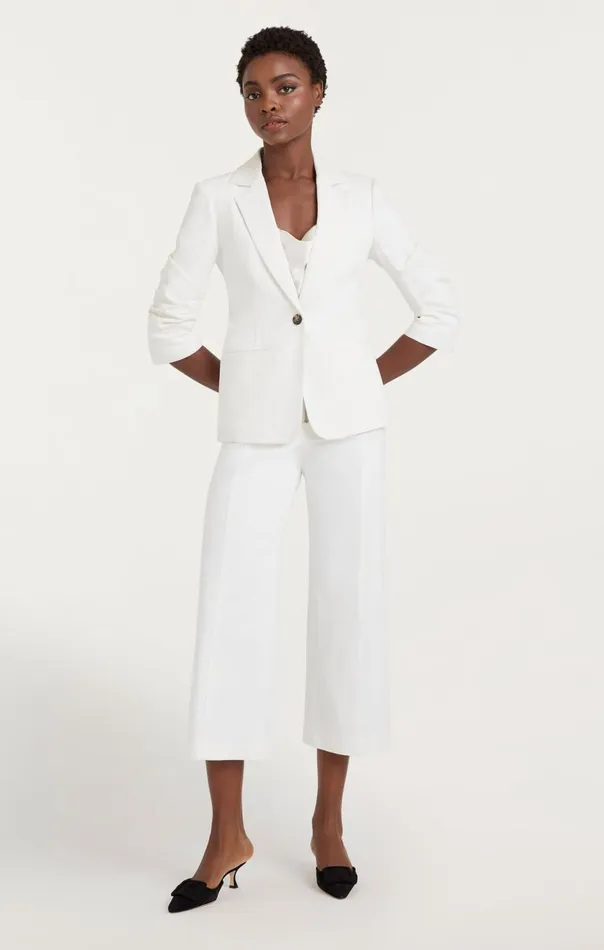 Cinq Sept Denim Khloe Blazer White Women Blazers