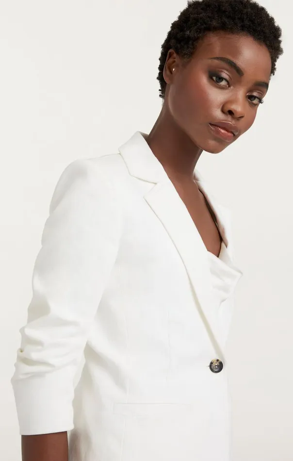 Cinq Sept Denim Khloe Blazer White Women Blazers