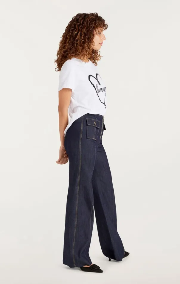 Cinq Sept Doodled L039amour Tee Whiteblack Women Tees