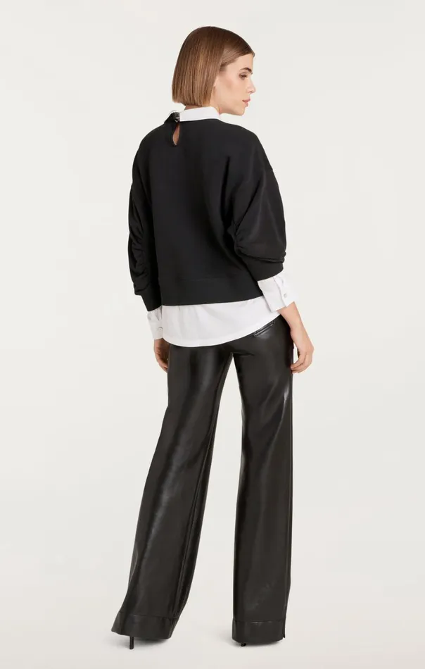 Cinq Sept Heatset Paris 57 Justina Pullover Blackwhite Women Long Sleeve Tops