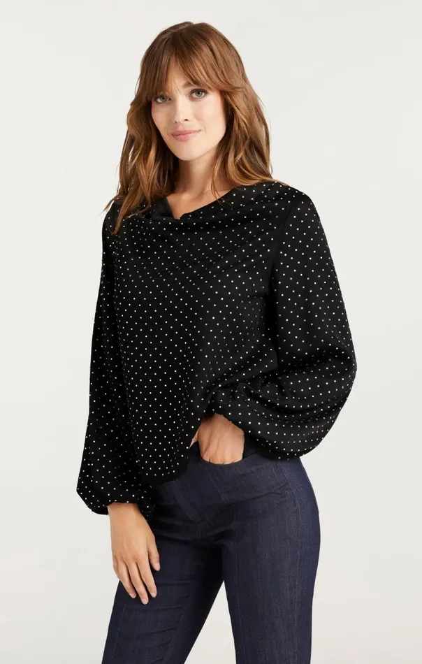 Cinq Sept Irene Top Black Women Long Sleeve Tops