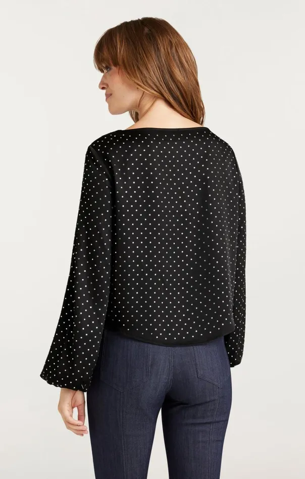 Cinq Sept Irene Top Black Women Long Sleeve Tops