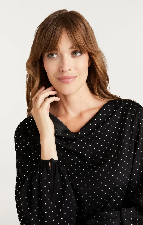 Cinq Sept Irene Top Black Women Long Sleeve Tops