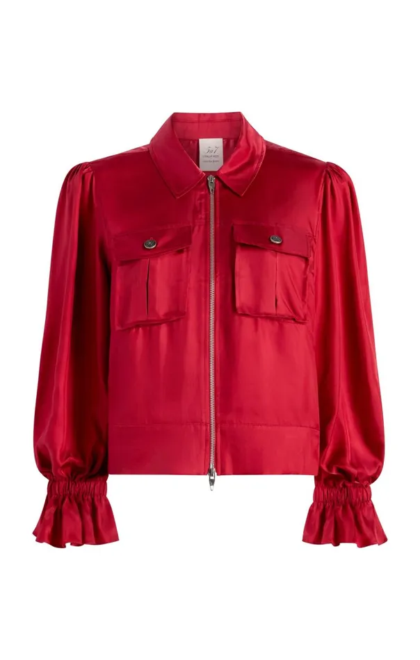 Cinq Sept Long Sleeve Holly Jacket Redcurrant Women Jackets
