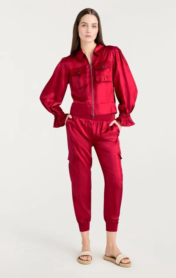 Cinq Sept Long Sleeve Holly Jacket Redcurrant Women Jackets