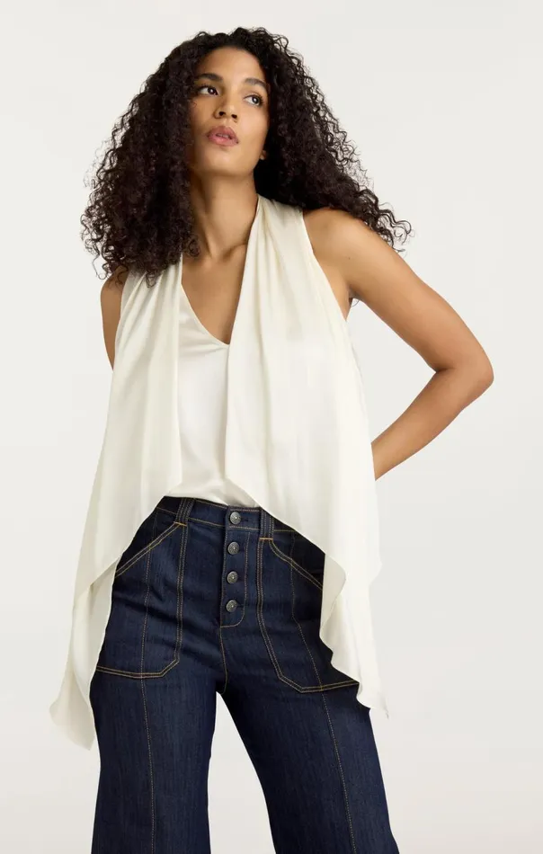 Cinq Sept Louella Top Ivory Women Tank Tops and Camisoles