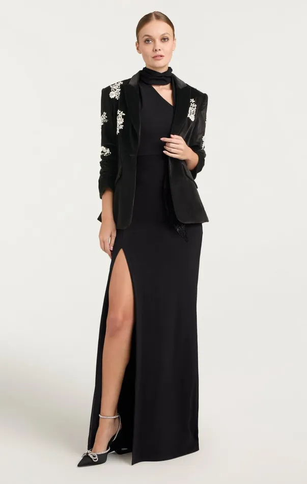 Cinq Sept Mia Gown Black Women Cocktail and Evening
