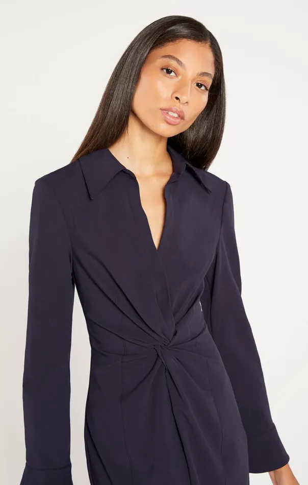 Cinq Sept Midi Mckenna Dress Navy Women Midi