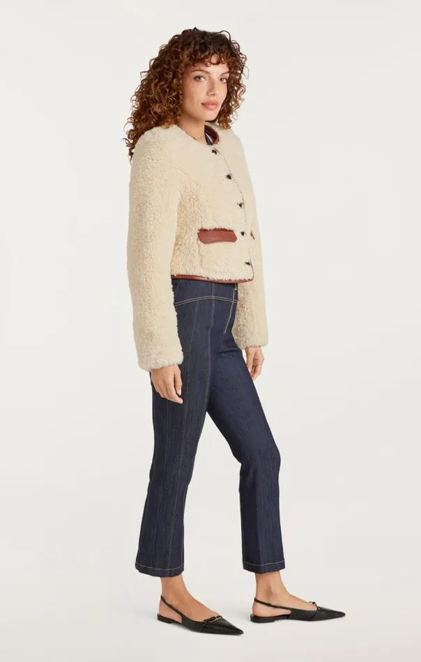 Cinq Sept Naia Jacket Ivorymahogany Women Outerwear