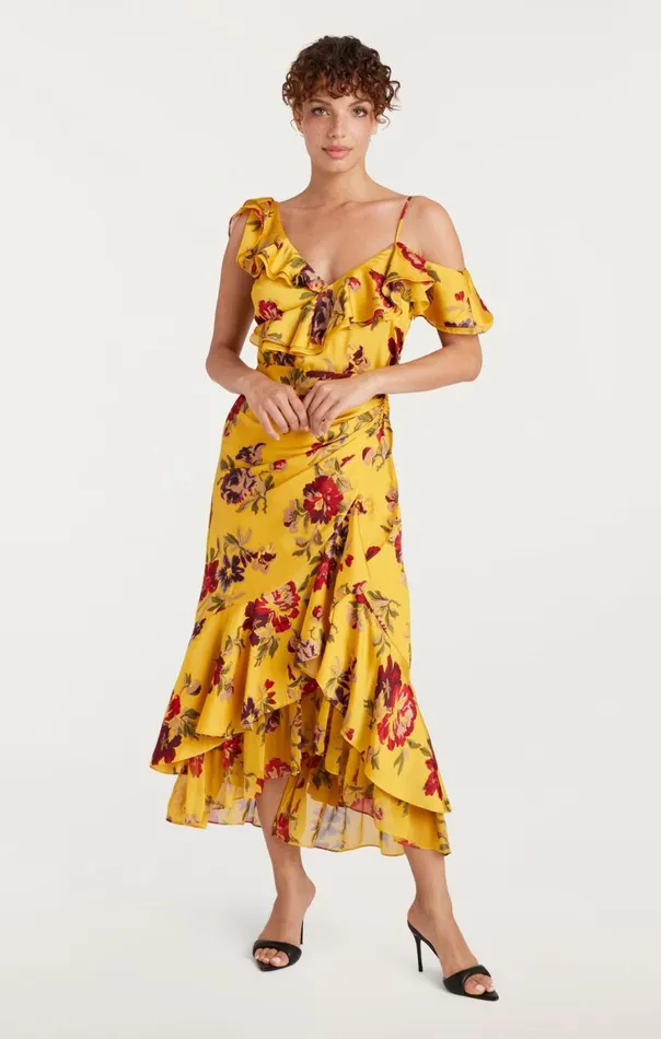 Cinq Sept Nara Dress Deepgoldmulti Women Midi