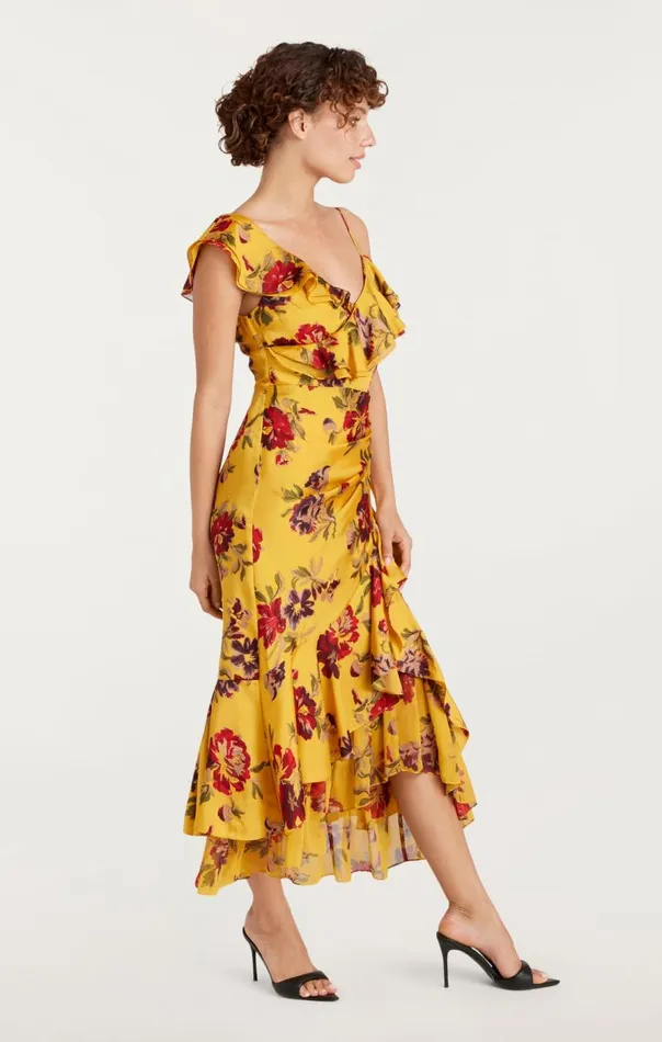 Cinq Sept Nara Dress Deepgoldmulti Women Midi