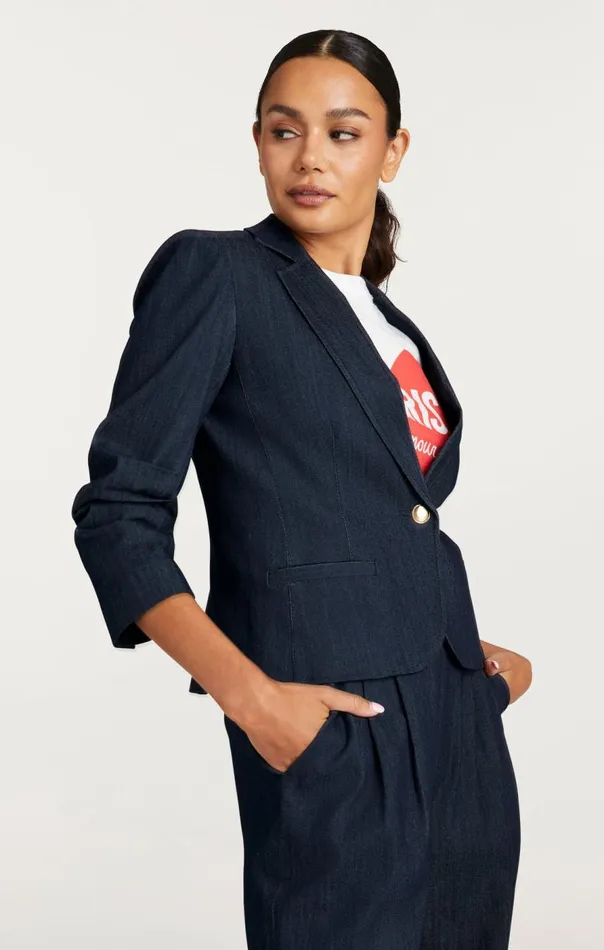 Cinq Sept Petit Denim Khloe Blazer Indigo Women Denim