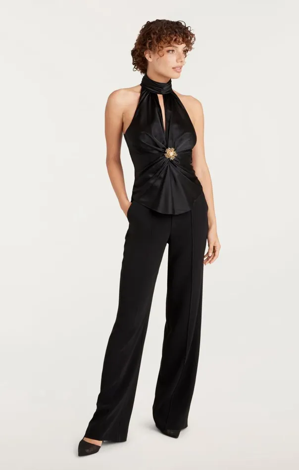 Cinq Sept Rachel Top Black Women Tank Tops and Camisoles