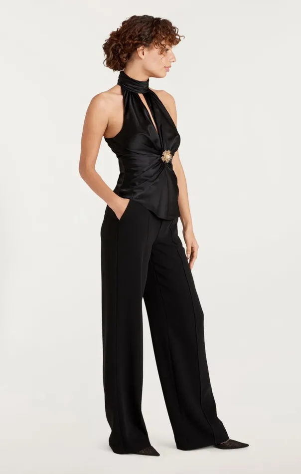 Cinq Sept Rachel Top Black Women Tank Tops and Camisoles