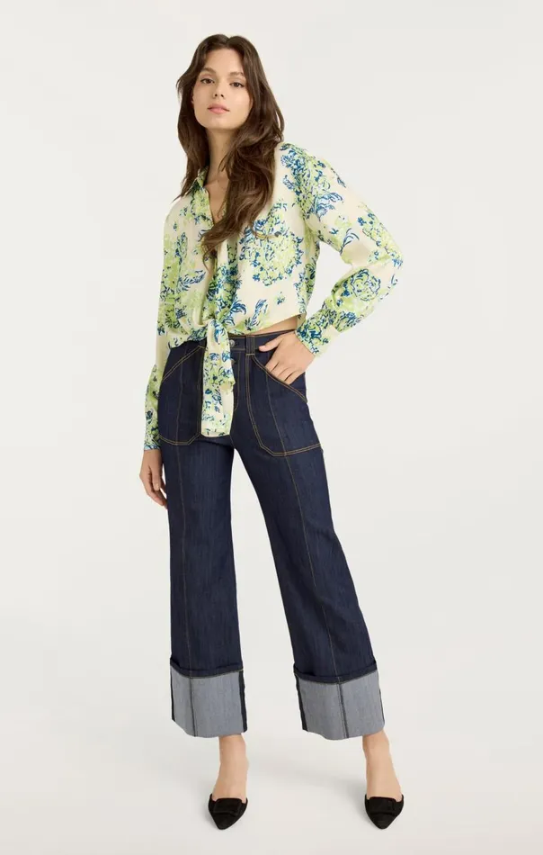 Cinq Sept Seaside Bouquet Marianna Top Lightplastermulti Women Long Sleeve Tops