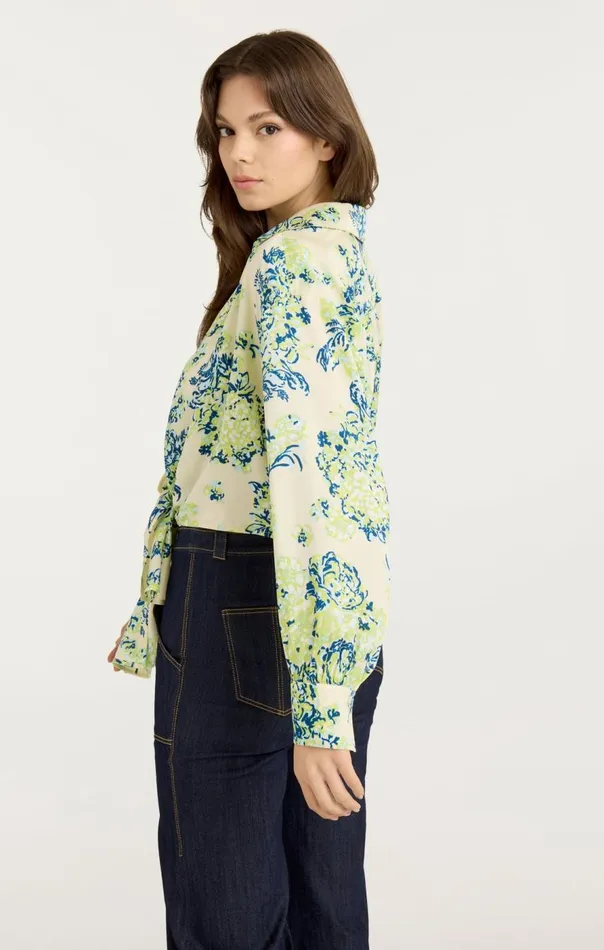Cinq Sept Seaside Bouquet Marianna Top Lightplastermulti Women Long Sleeve Tops