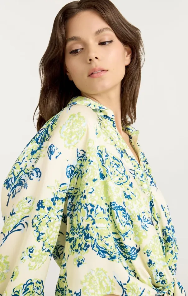 Cinq Sept Seaside Bouquet Marianna Top Lightplastermulti Women Long Sleeve Tops