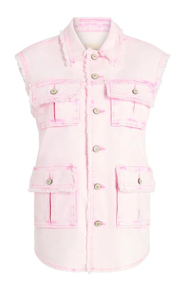 Cinq Sept Sleeveless Vera Jacket Flamingo Women Jackets