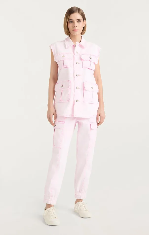 Cinq Sept Sleeveless Vera Jacket Flamingo Women Jackets