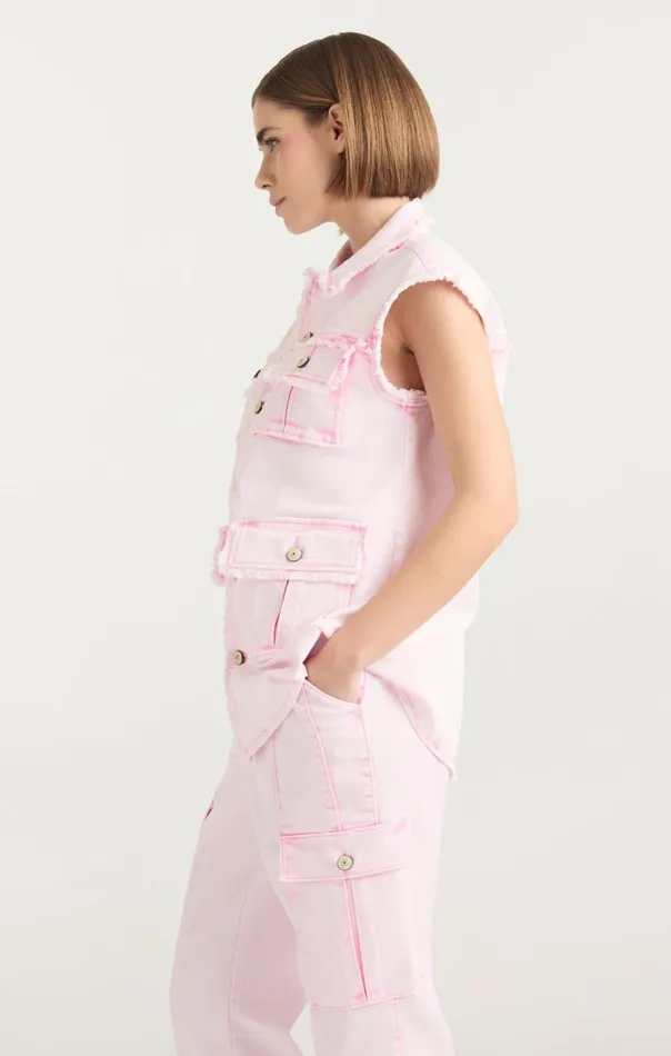 Cinq Sept Sleeveless Vera Jacket Flamingo Women Jackets