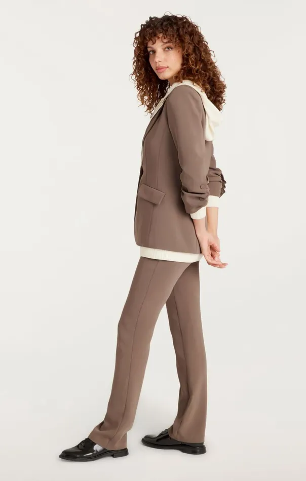 Cinq Sept Sweater Knit Khloe Blazer Taupeivory Women Blazers