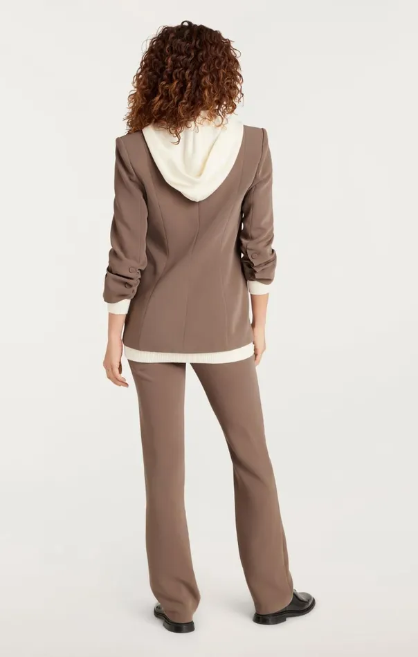 Cinq Sept Sweater Knit Khloe Blazer Taupeivory Women Blazers