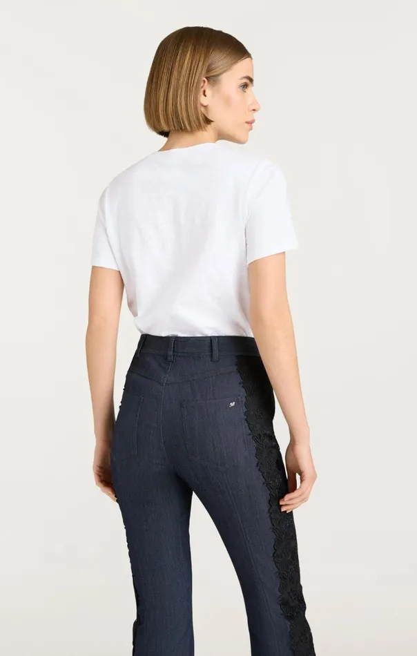 Cinq Sept Textured Je T039aime Tee Whiteblack Women Tees
