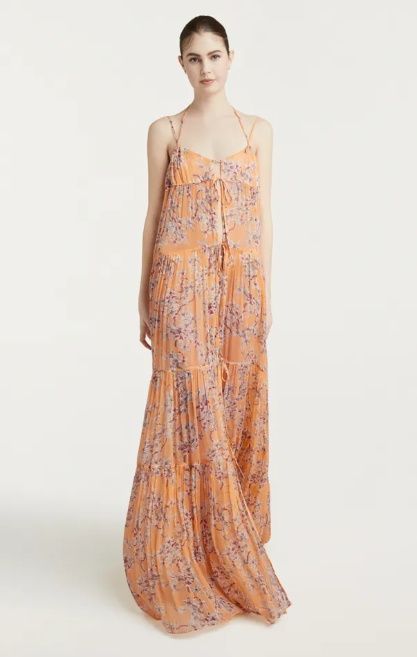 Cinq Sept Trailing Orchid Alina Coverup Peachquartz Women Coverups