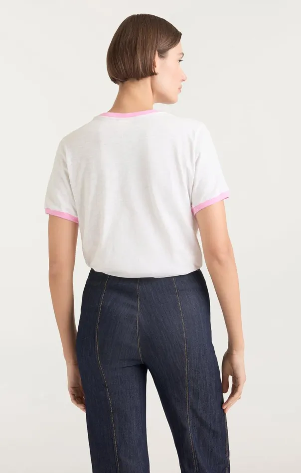Cinq Sept Two Tone Je T039aime Tee Whitecarnation Women Tees