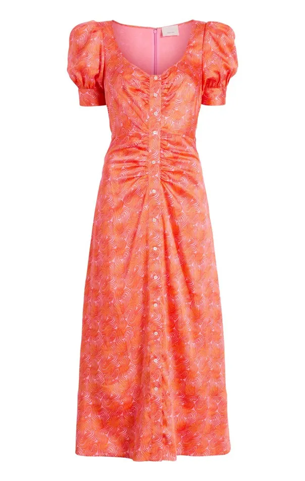 Cinq Sept Ximena Dress Paleflamingoorange Women Midi