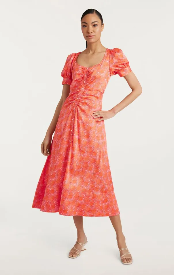 Cinq Sept Ximena Dress Paleflamingoorange Women Midi