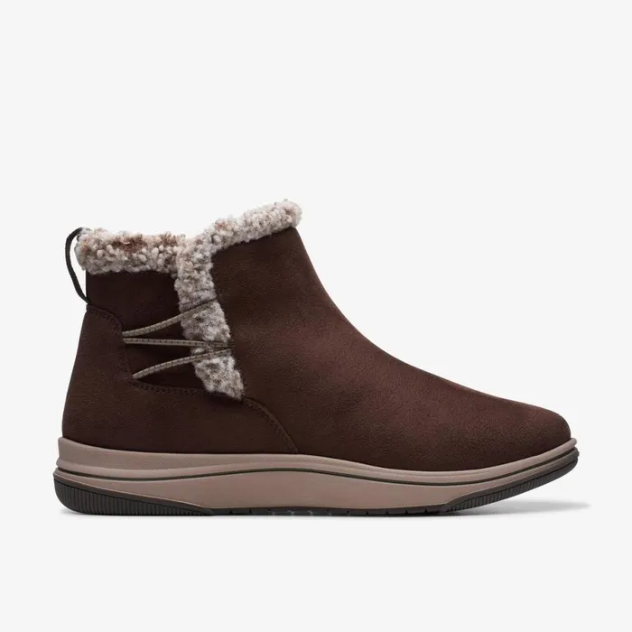Clarks Ankle Boots Brinkley Fur Dark Brown 8211 Women
