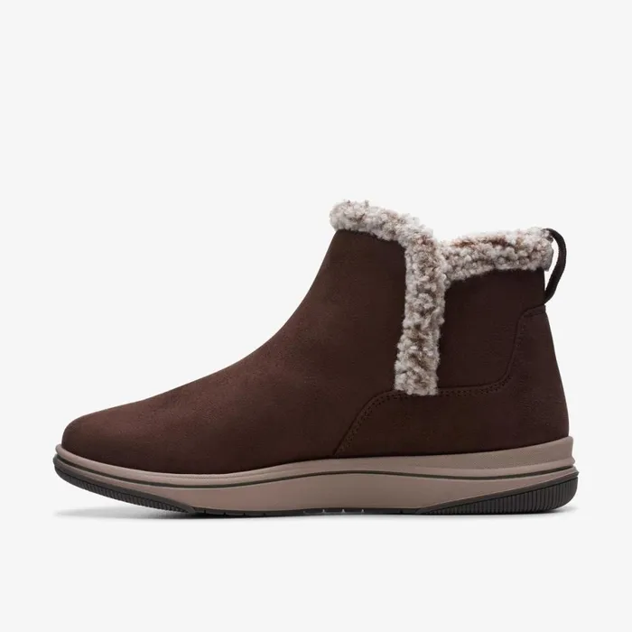 Clarks Ankle Boots Brinkley Fur Dark Brown 8211 Women