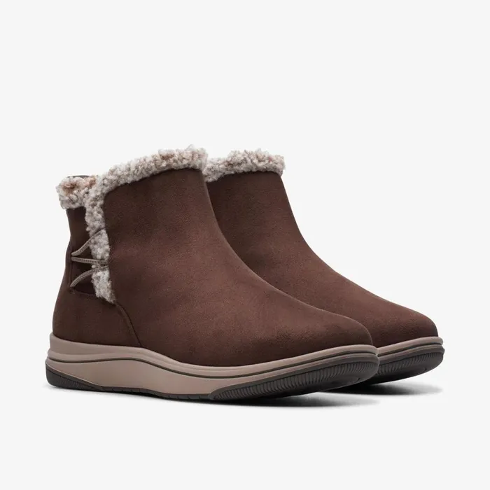 Clarks Ankle Boots Brinkley Fur Dark Brown 8211 Women
