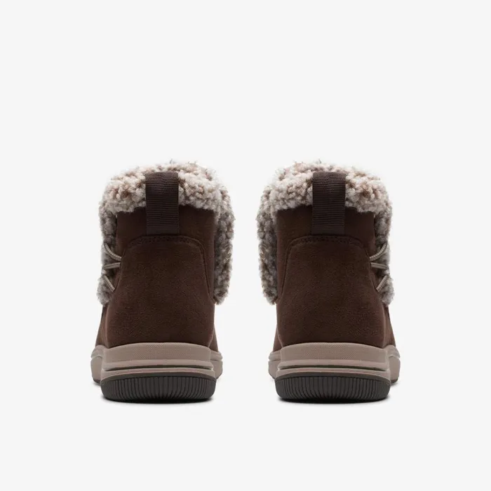 Clarks Ankle Boots Brinkley Fur Dark Brown 8211 Women
