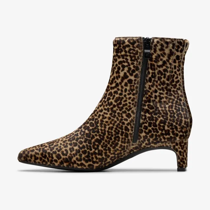 Clarks Ankle Boots Edina Up Leopard Print 8211 Women