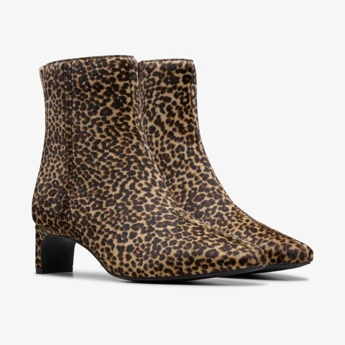 Clarks Ankle Boots Edina Up Leopard Print 8211 Women