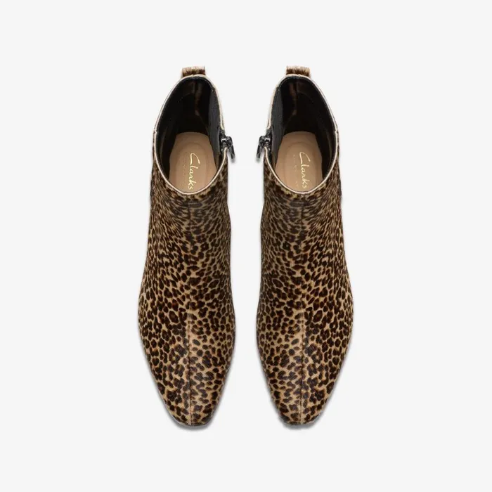 Clarks Ankle Boots Edina Up Leopard Print 8211 Women