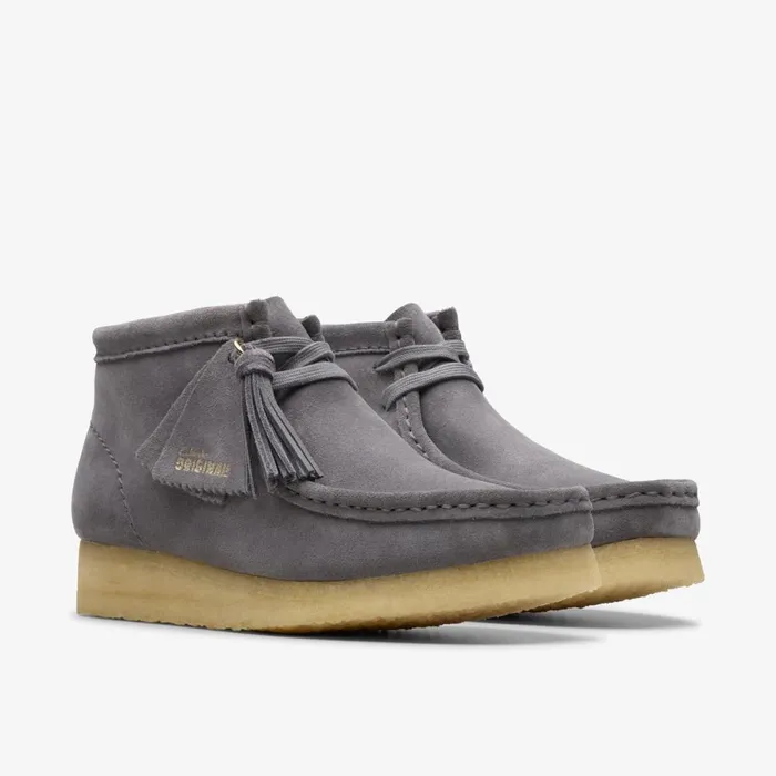 Clarks Ankle Boots Wallabee Boot Greyblue Suede 8211 Women