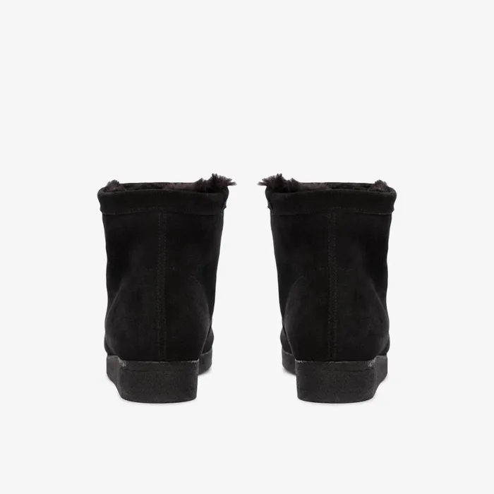 Clarks Ankle Boots Wallabee Hi Black Warmlined Suede 8211 Women