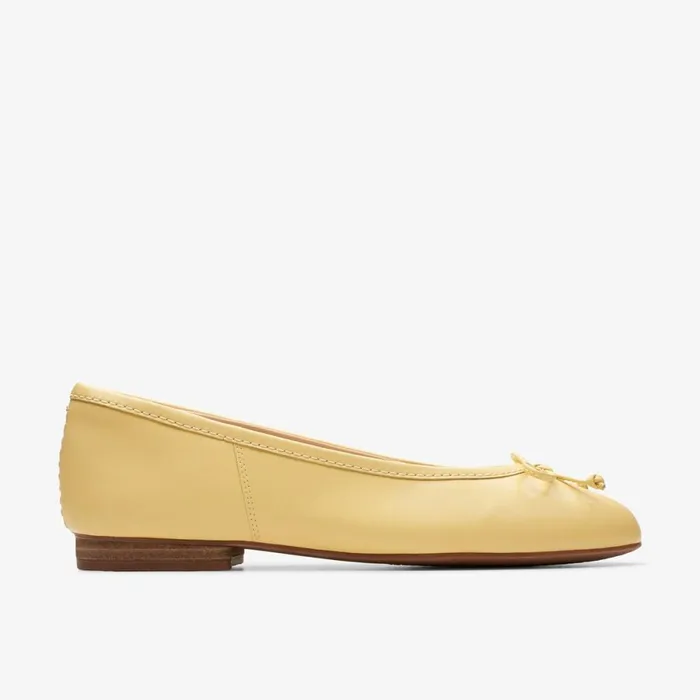 Clarks Ballet Pumps Fawna Lily Yellow Leather 8211 Women