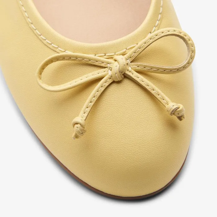 Clarks Ballet Pumps Fawna Lily Yellow Leather 8211 Women