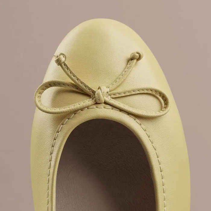 Clarks Ballet Pumps Fawna Lily Yellow Leather 8211 Women