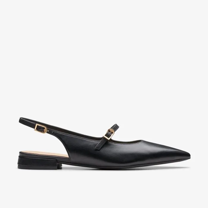 Clarks Ballet Pumps Sensa 15 Shine Black Leather 8211 Women
