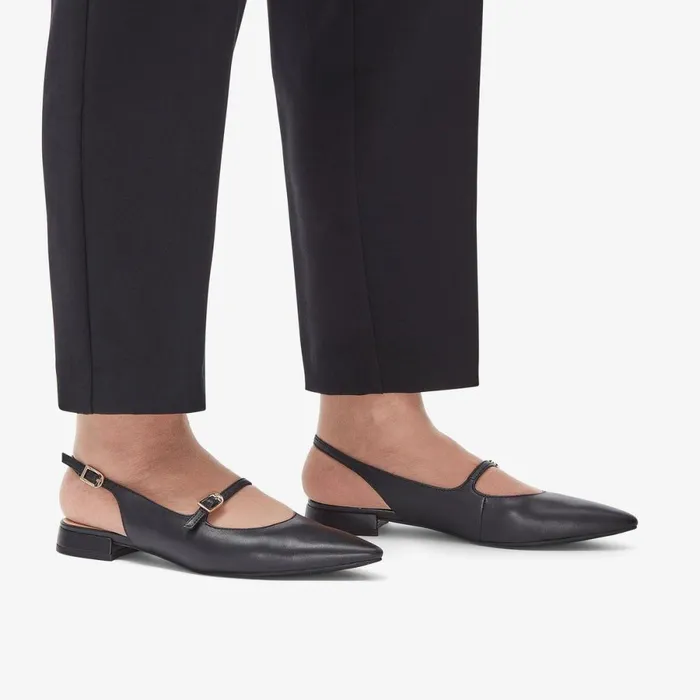Clarks Ballet Pumps Sensa 15 Shine Black Leather 8211 Women