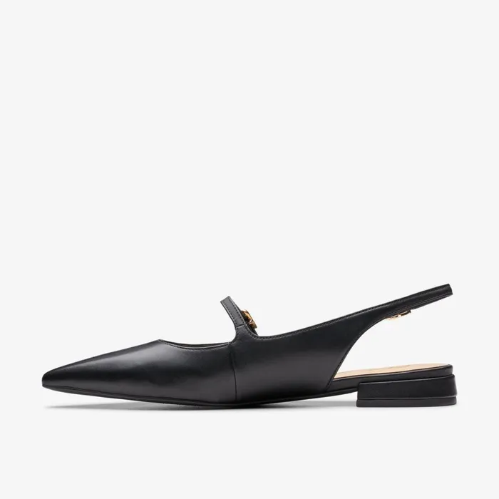 Clarks Ballet Pumps Sensa 15 Shine Black Leather 8211 Women