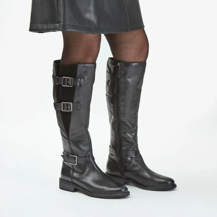 Clarks Black Boots Cologne Up Knee High Boot Black Leather 8211 Women