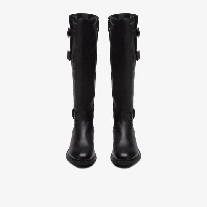 Clarks Black Boots Cologne Up Knee High Boot Black Leather 8211 Women